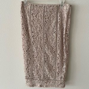 Straight Embroidered Skirt. Size 4